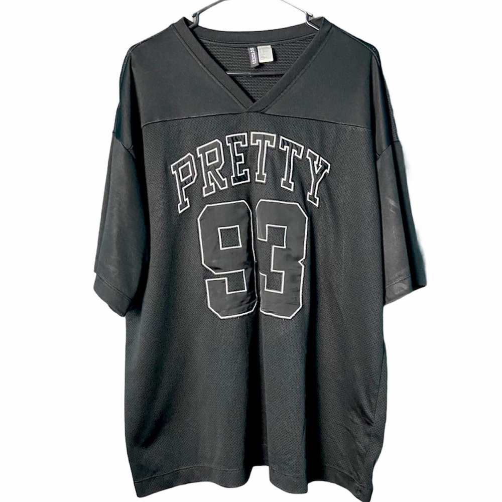 H&M Black PRETTY V-Neck Jersey, size M